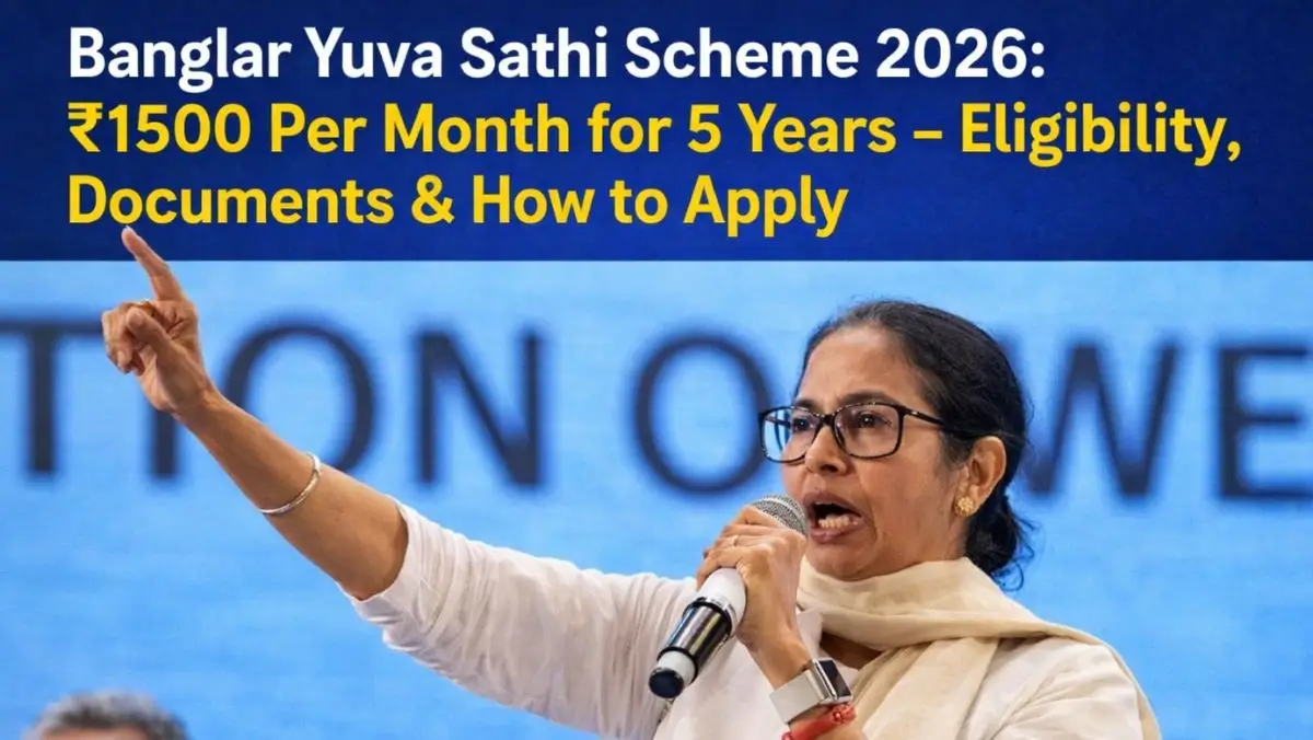 Banglar Yuva Sathi Scheme 2026: ₹1500 Per Month for 5 Years – Eligibility, Documents & How to Apply